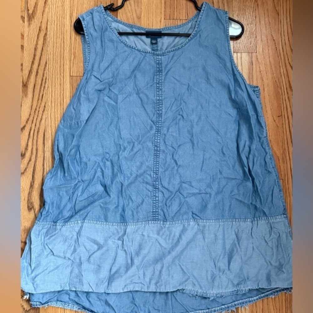 J.JILL Denim womens two toned baggy fit tank size XL petite